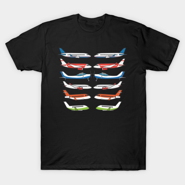 Aviation Aircraft Pilot Plane Airplane Rocket Sky Aerospace Flight Helicopter Airport Runway Airbus Airliner Landing Air Aeroplane Aviator Jet Boeing Aeronautical Airforce Aircrew Fly Wing T-Shirt by BestSellerDesign